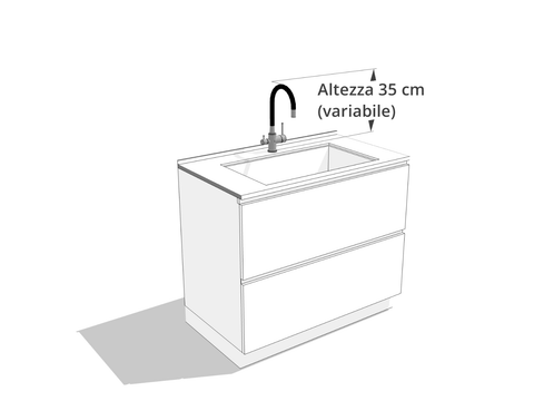 Rubinetto 3 Vie in Acciaio Inox ESSENTIAL Canna Modellabile - Satinato - Sistema Filtrazione Acqua - AcquaX
